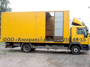 Мебельный грузовик МаН с гидробортом